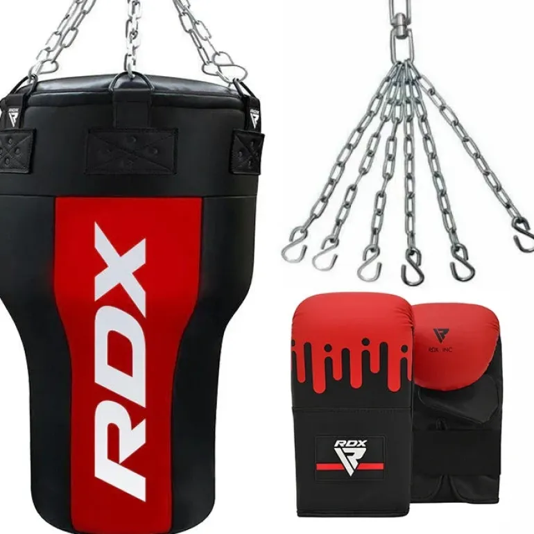 RDX AR 3-in-1 Angle Punch Bag with Gloves Set