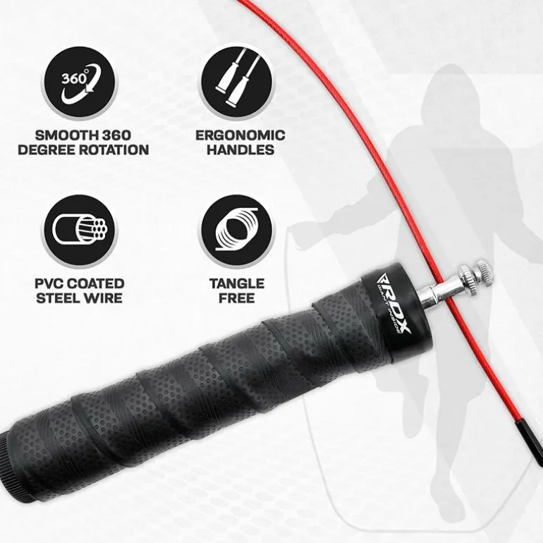 RDX B4 Adjustable 10.3ft Skipping Rope with 2 Tangle-Free Steel Wires