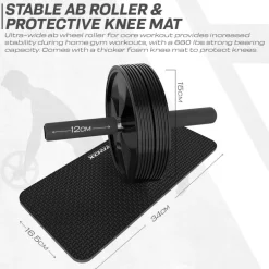 RDX 1B 4-in1 Ab Roller with Push-Up Bar, Skipping Rope & Knee Pad Set