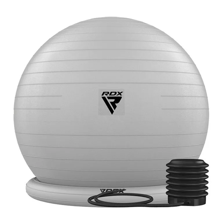 RDX B2 Inflatable Yoga Ball with Anti-Slip Base, Resistance Tubes & Air Pump