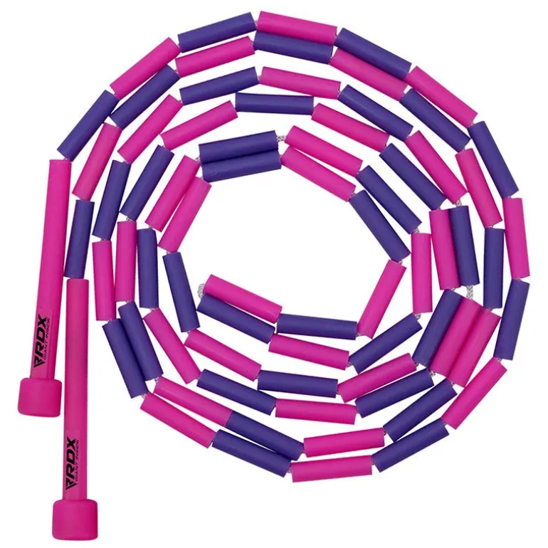 RDX BP Pink Purple Colour Braided Nylon Tangle-Free 10ft Kids Skipping Rope