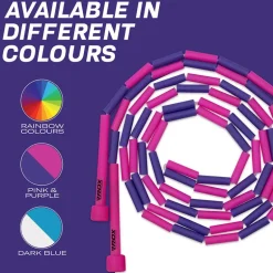 RDX BP Pink Purple Colour Braided Nylon Tangle-Free 10ft Kids Skipping Rope