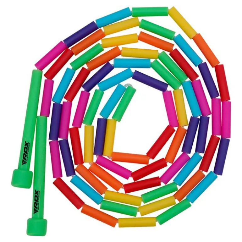 RDX BR Rainbow Color Braided Nylon Tangle-Free 10ft Kids Skipping Rope