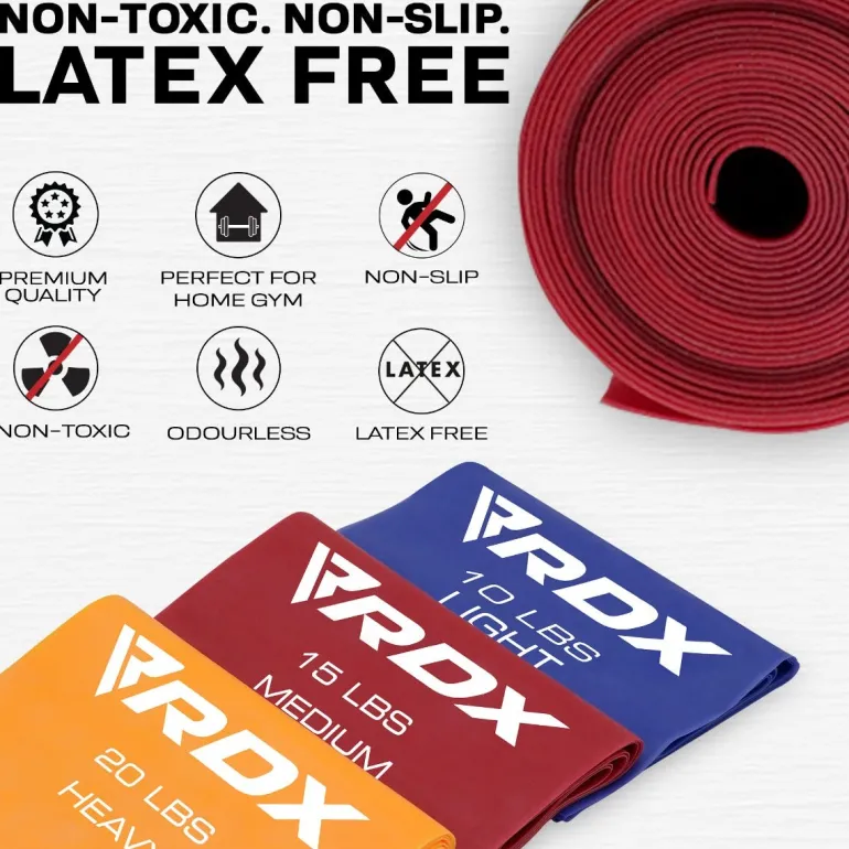 RDX B1 TPE Flat Resistance Training Bands Set