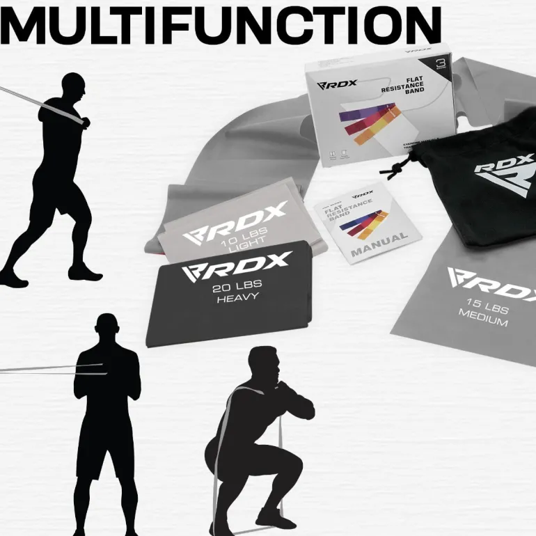 RDX B2 TPE Flat Resistance Training Bands Set