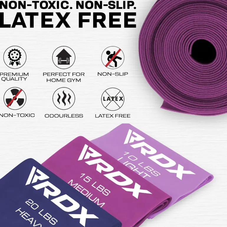 RDX B5 TPE Flat Resistance Training Bands Set