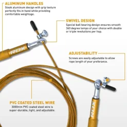 RDX C2 Adjustable Aluminum Handle Skipping Rope