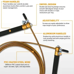 RDX C3 Aluminum Handle Adjustable Skipping Rope