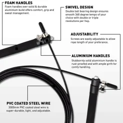 RDX C3 Aluminum Handle Adjustable Skipping Rope