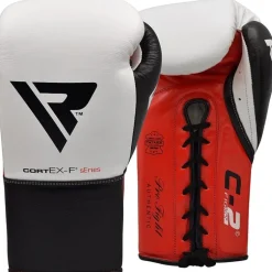RDX C2 Fight Lace Up Leather Boxing Gloves BBBOFC/BIBA/WBF/NYAC /NEVADA APPROVED