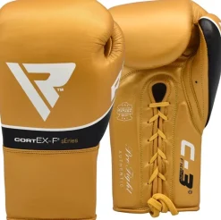 RDX C3 Fight Lace Up Leather Boxing Gloves BBBOFC/BIBA/WBF/NYAC /NEVADA APPROVED