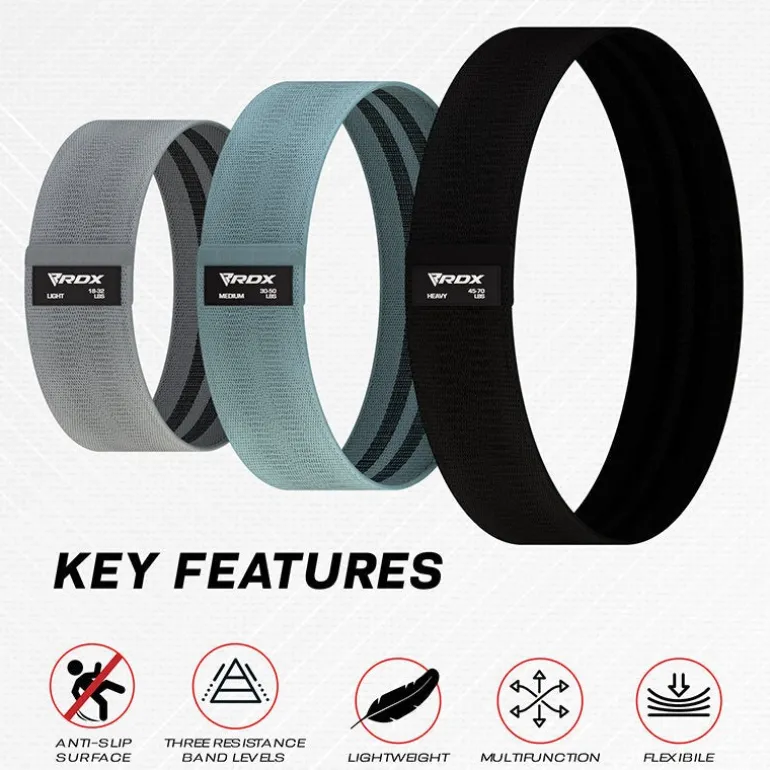 RDX CG Heavy-Duty Fabric Resistance Training Bands for Fitness