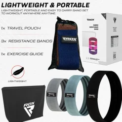 RDX CG Heavy-Duty Fabric Resistance Training Bands for Fitness