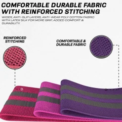 RDX CP Heavy-Duty Fabric Resistance Training Bands for Fitness