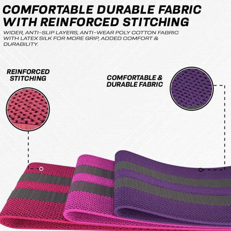 RDX CP Heavy-Duty Fabric Resistance Training Bands for Fitness