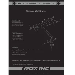 RDX C6 Steel Wall Bracket with 6 Hook Chains