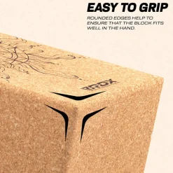 RDX D2 Cork Yoga Block Non-Slip Brick