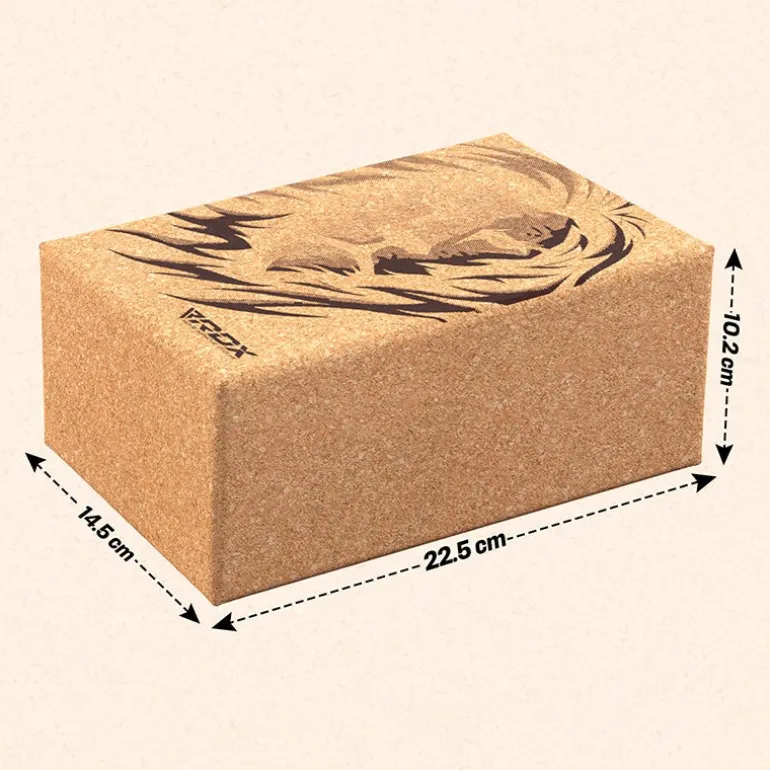 RDX D1 Cork Yoga Block Non-Slip Brick