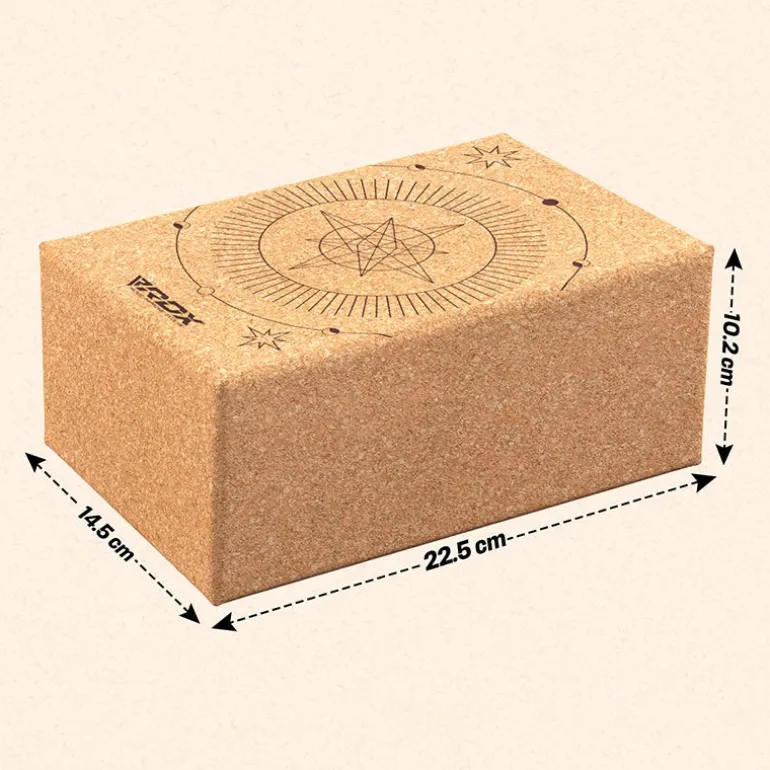 RDX D5 Cork Yoga Block Non-Slip Brick