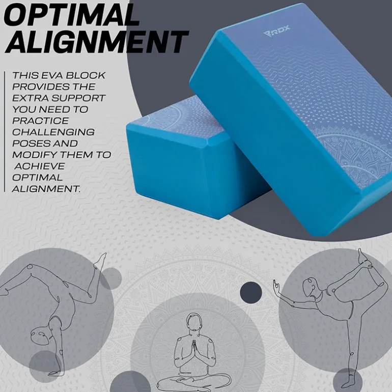 RDX D9 High Density EVA Foam Yoga Blocks Non-Slip Brick