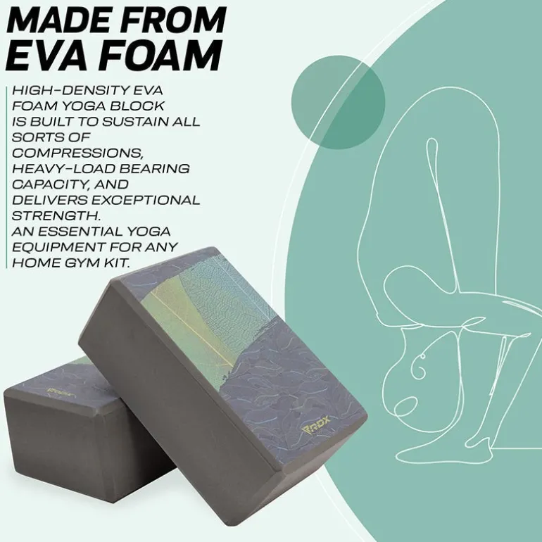 RDX D14 High Density EVA Foam Yoga Blocks Non-Slip Brick