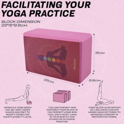 RDX D2 High Density EVA Foam Yoga Blocks Non-Slip Brick