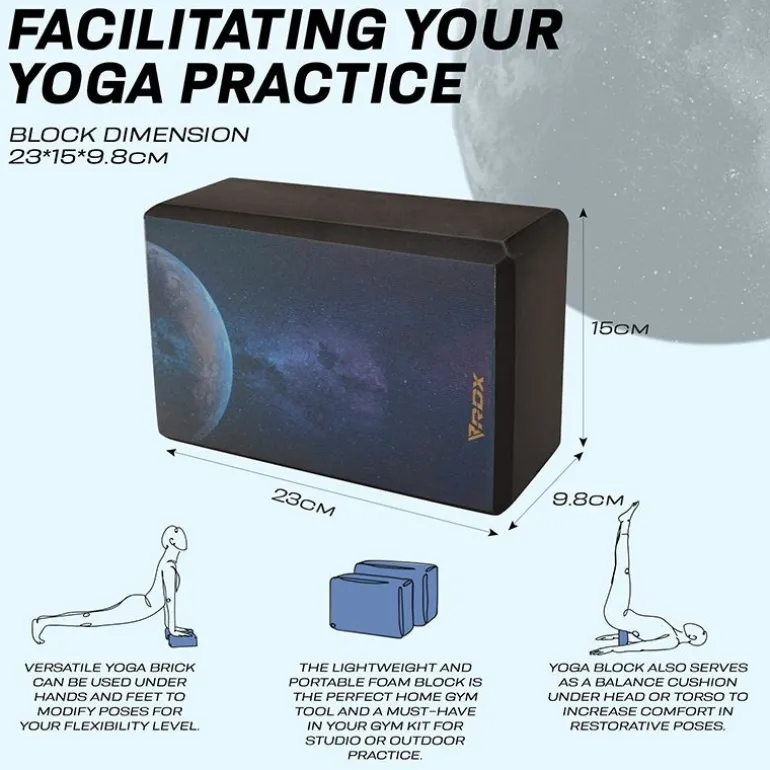 RDX D8 High Density EVA Foam Yoga Blocks Non-Slip Brick