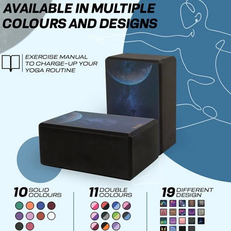 RDX D8 High Density EVA Foam Yoga Blocks Non-Slip Brick