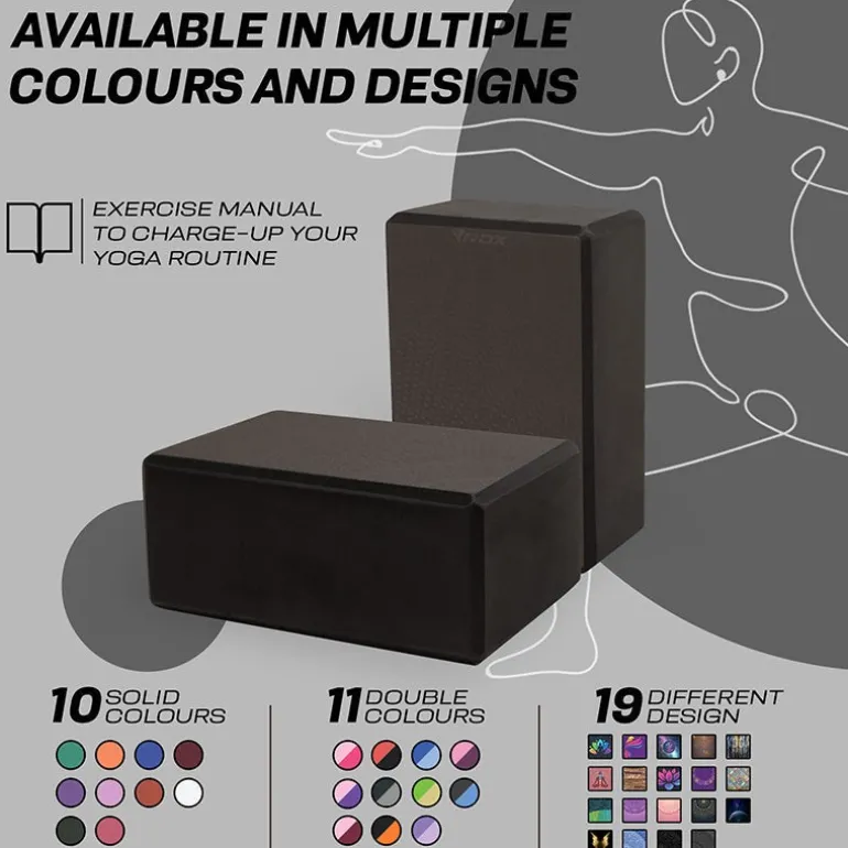RDX D10 High Density EVA Foam Yoga Blocks Non-Slip Brick