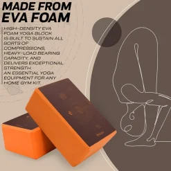 RDX D1 High Density EVA Foam Yoga Blocks Non-Slip Brick
