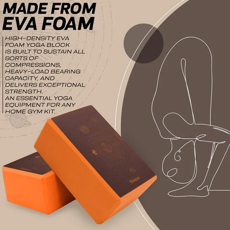 RDX D1 High Density EVA Foam Yoga Blocks Non-Slip Brick