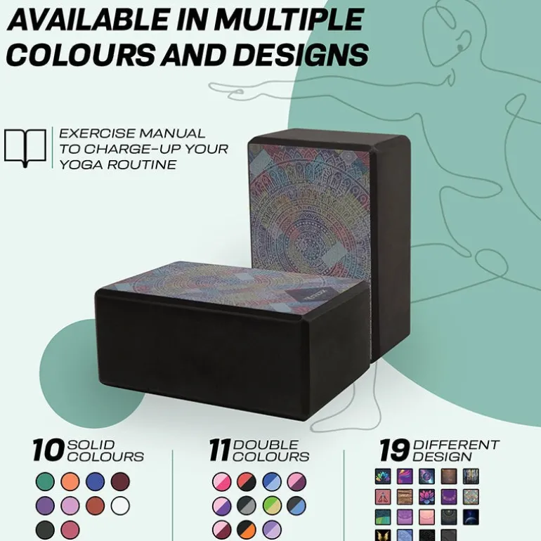 RDX D3 High Density EVA Foam Yoga Blocks Non-Slip Brick