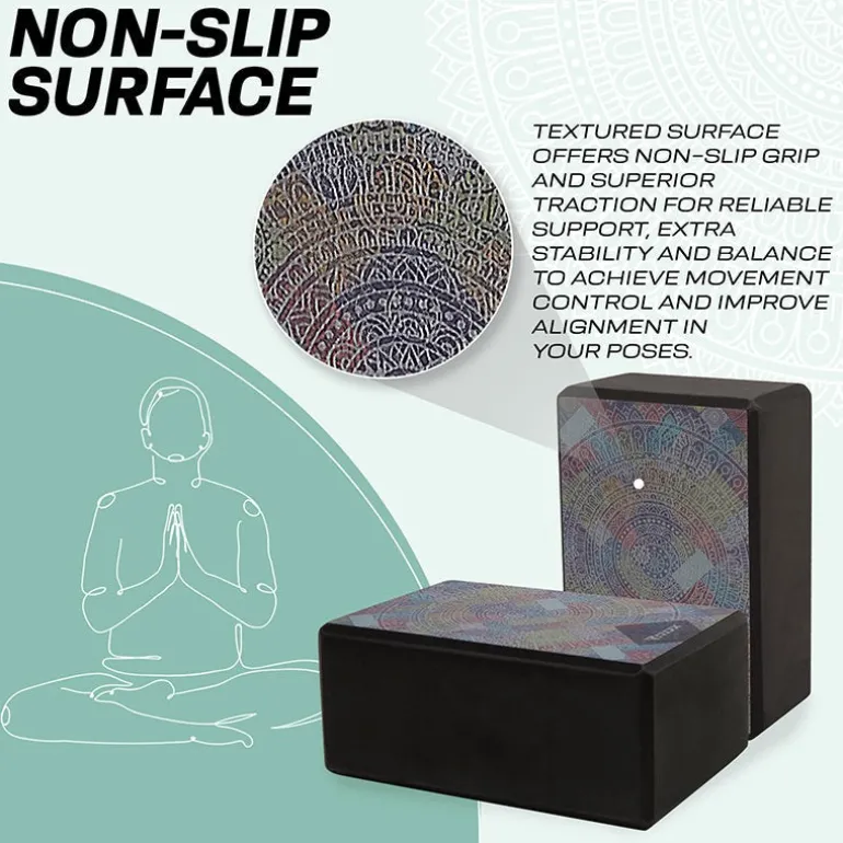 RDX D3 High Density EVA Foam Yoga Blocks Non-Slip Brick