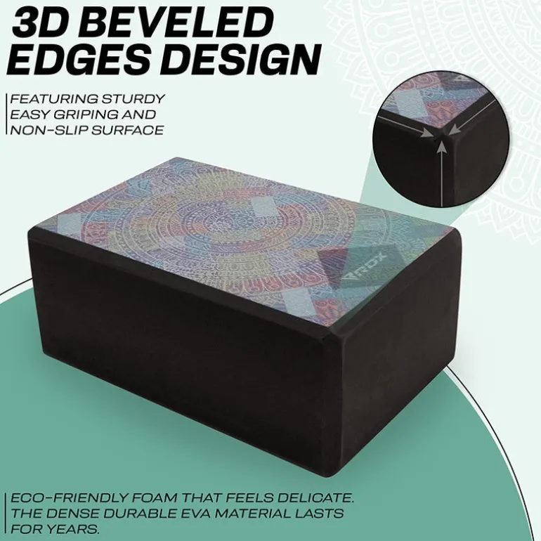 RDX D3 High Density EVA Foam Yoga Blocks Non-Slip Brick