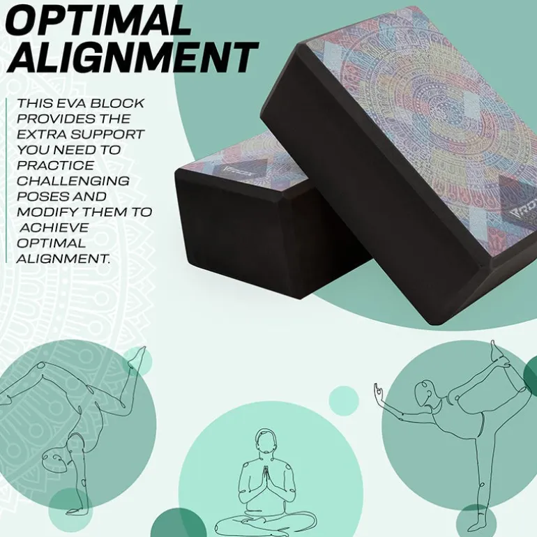 RDX D3 High Density EVA Foam Yoga Blocks Non-Slip Brick