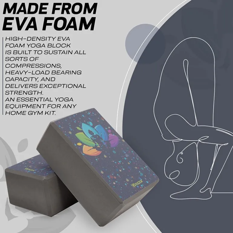 RDX D4 High Density EVA Foam Yoga Blocks Non-Slip Brick