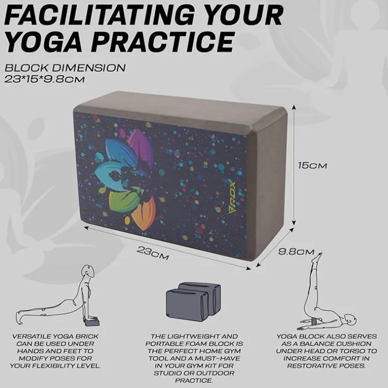 RDX D4 High Density EVA Foam Yoga Blocks Non-Slip Brick