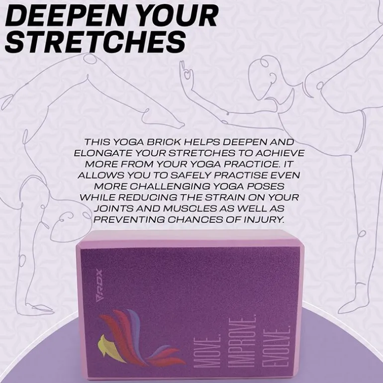 RDX D5 high density EVA foam yoga blocks Non-Slip Brick
