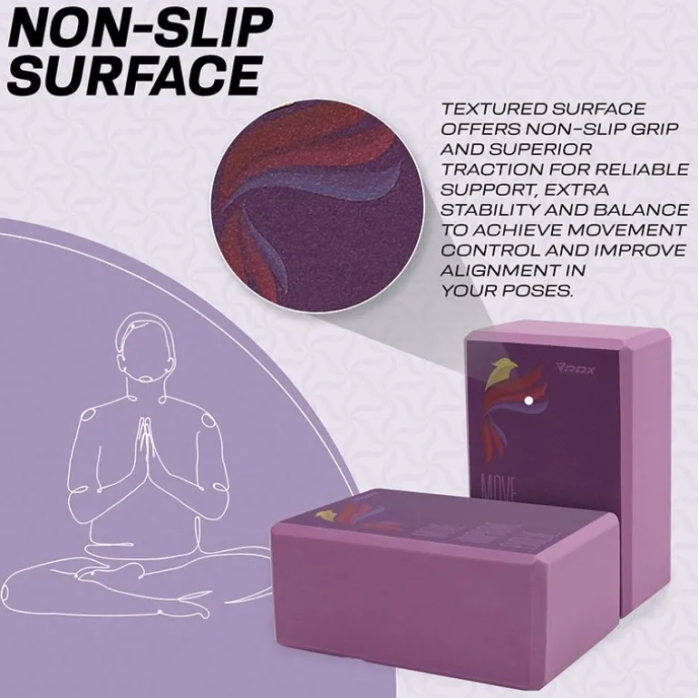 RDX D5 high density EVA foam yoga blocks Non-Slip Brick