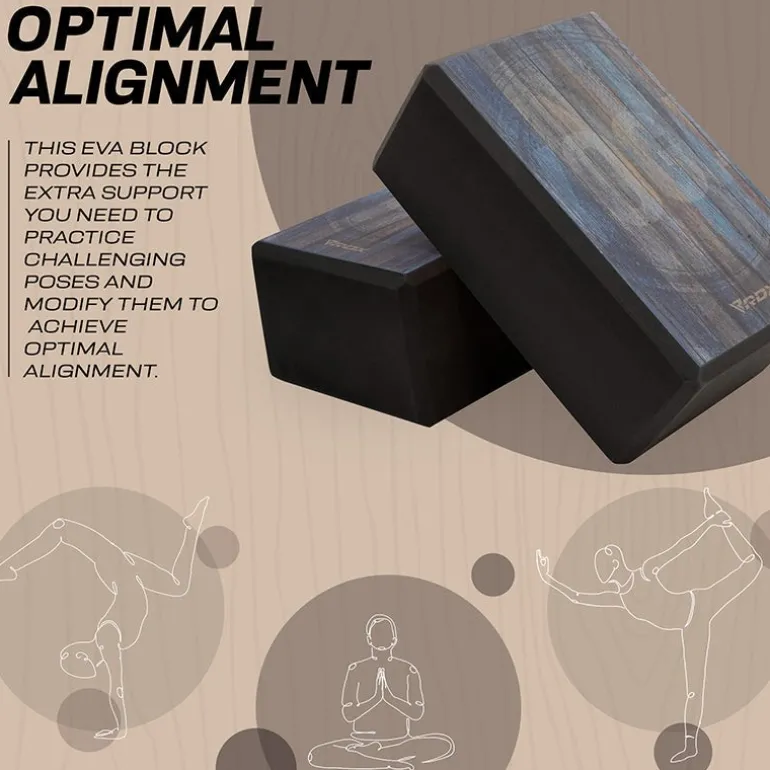 RDX D7 High Density EVA Foam Yoga Blocks Non-Slip Brick