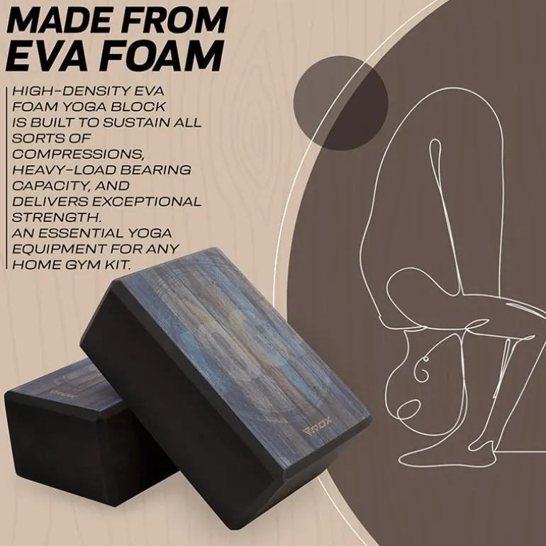 RDX D7 High Density EVA Foam Yoga Blocks Non-Slip Brick