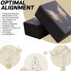 RDX D12 High Density EVA Foam Yoga Blocks Non-Slip Brick