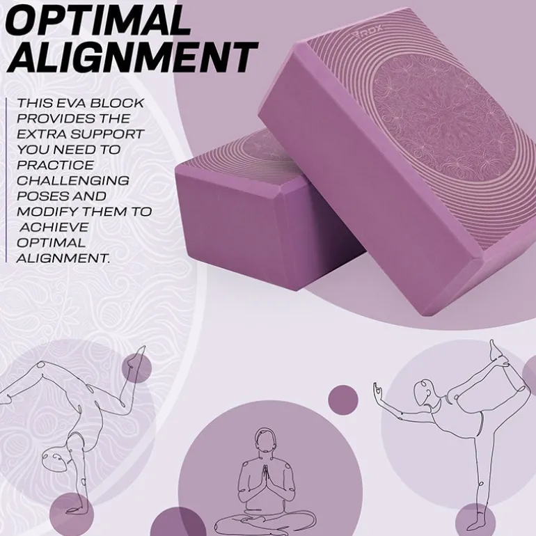 RDX D15 High Density EVA Foam Yoga Blocks Non-Slip Brick