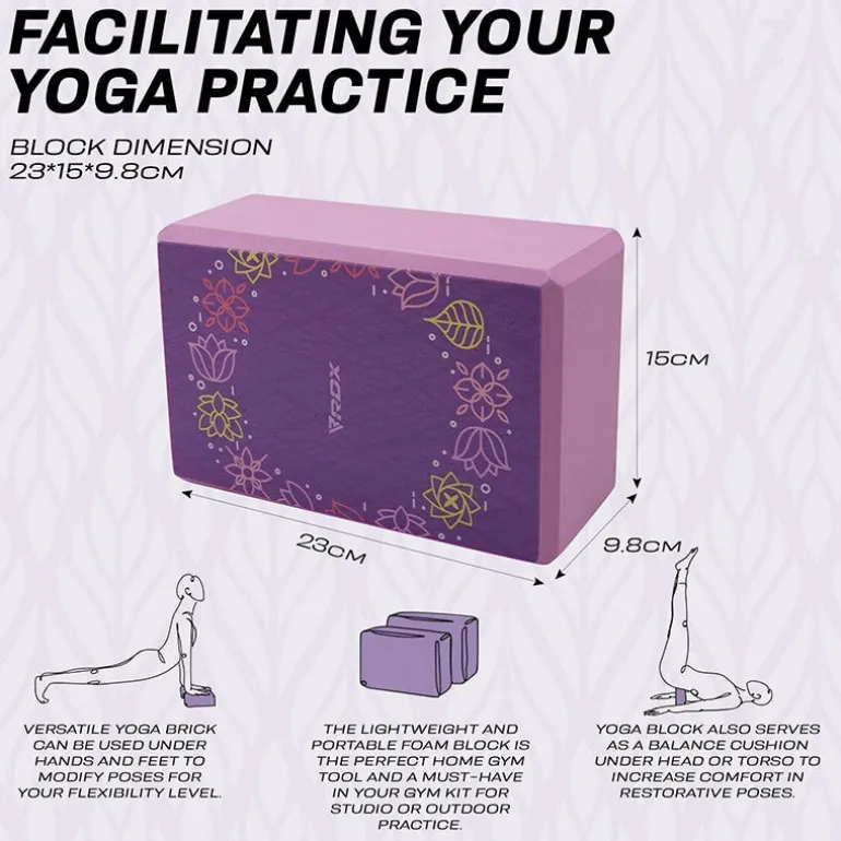 RDX D16 High Density EVA Foam Yoga Blocks Non-Slip Brick