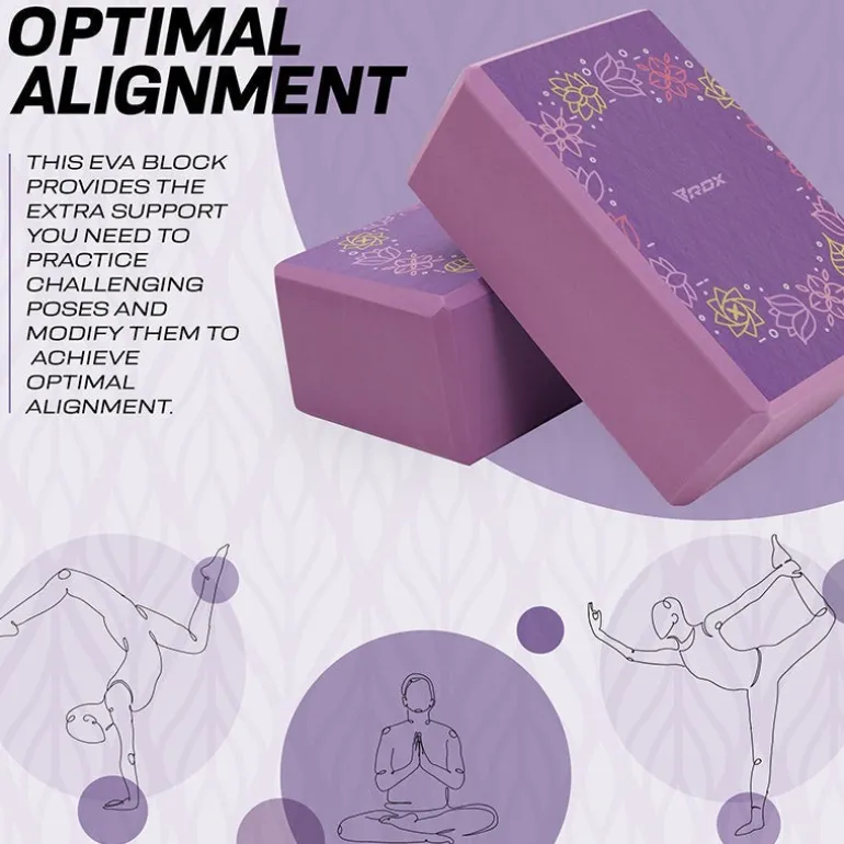 RDX D16 High Density EVA Foam Yoga Blocks Non-Slip Brick