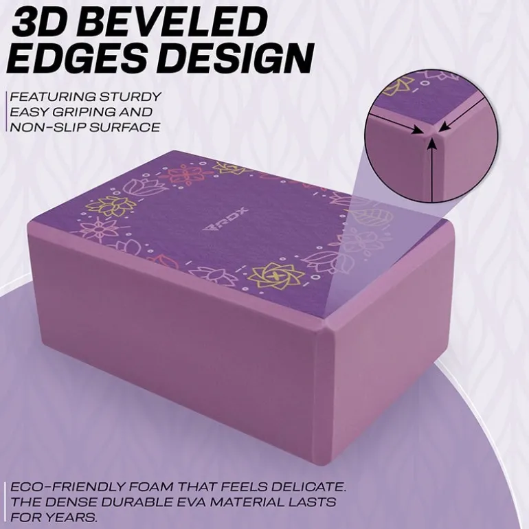 RDX D16 High Density EVA Foam Yoga Blocks Non-Slip Brick