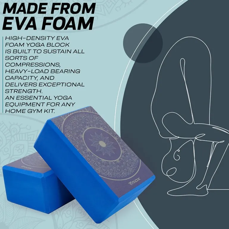 RDX D19 High Density EVA Foam Yoga Blocks Non-Slip Brick