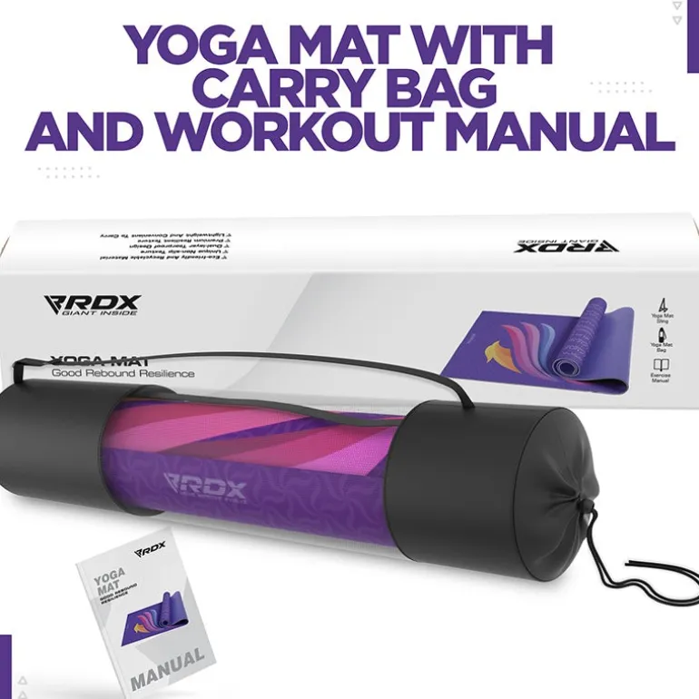 RDX D7 Iris 6mm PVC Yoga Mat Blue Dot