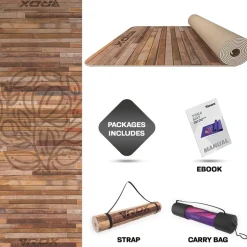 RDX D4 Iris 6mm PVC Yoga Mat Rustic Wood