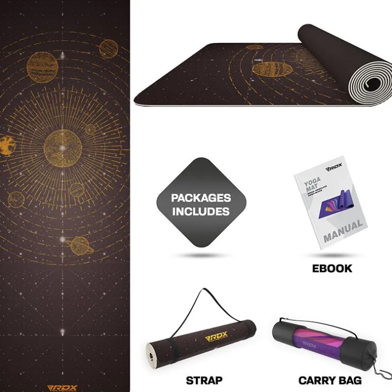 RDX D6 Iris 6mm PVC Yoga Mat Solar Brown